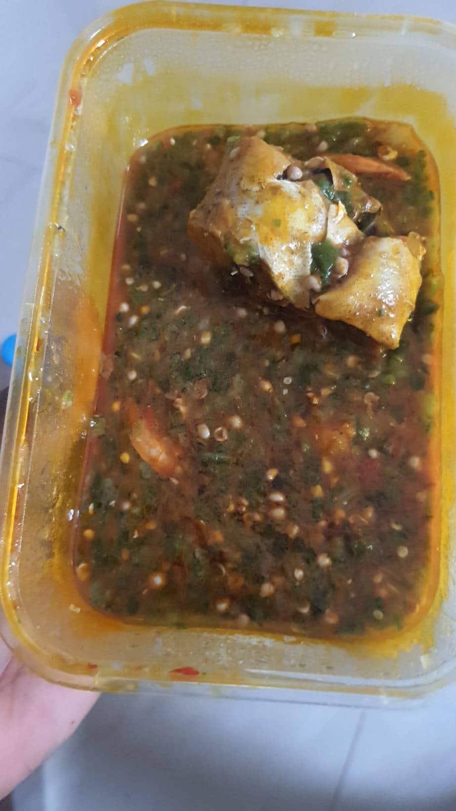 Man laments quality of seafood okra that cost N4500