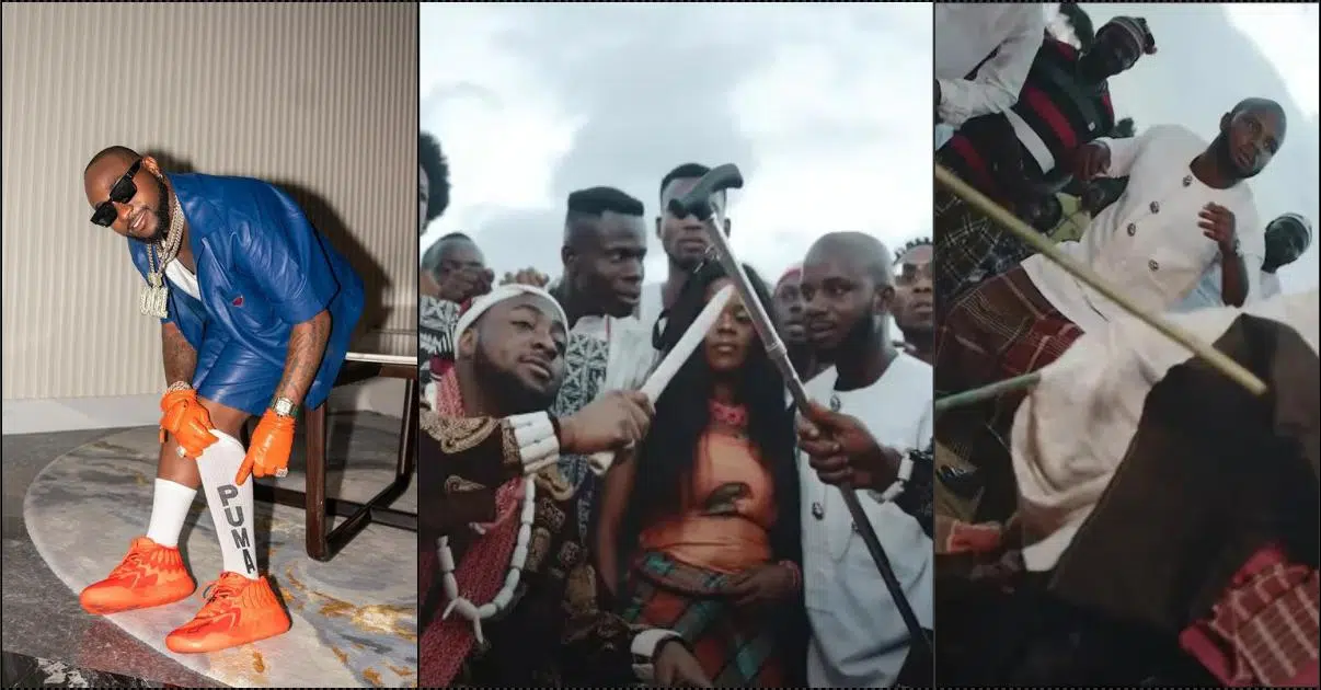 Davido reacts as netizens spot Sabinus in throwback music video