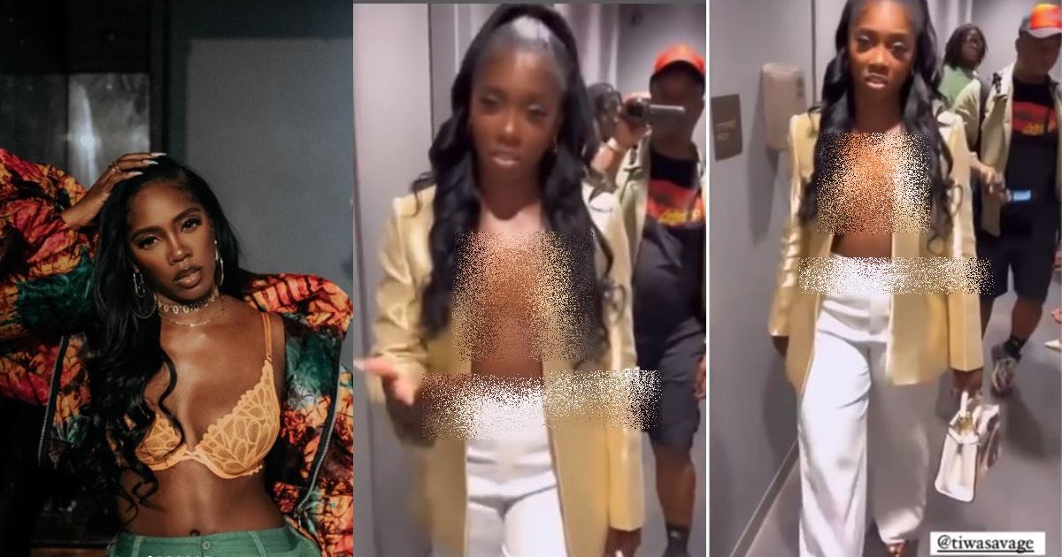 Tiwa Savage's braless outfit that got some Nigerians talking