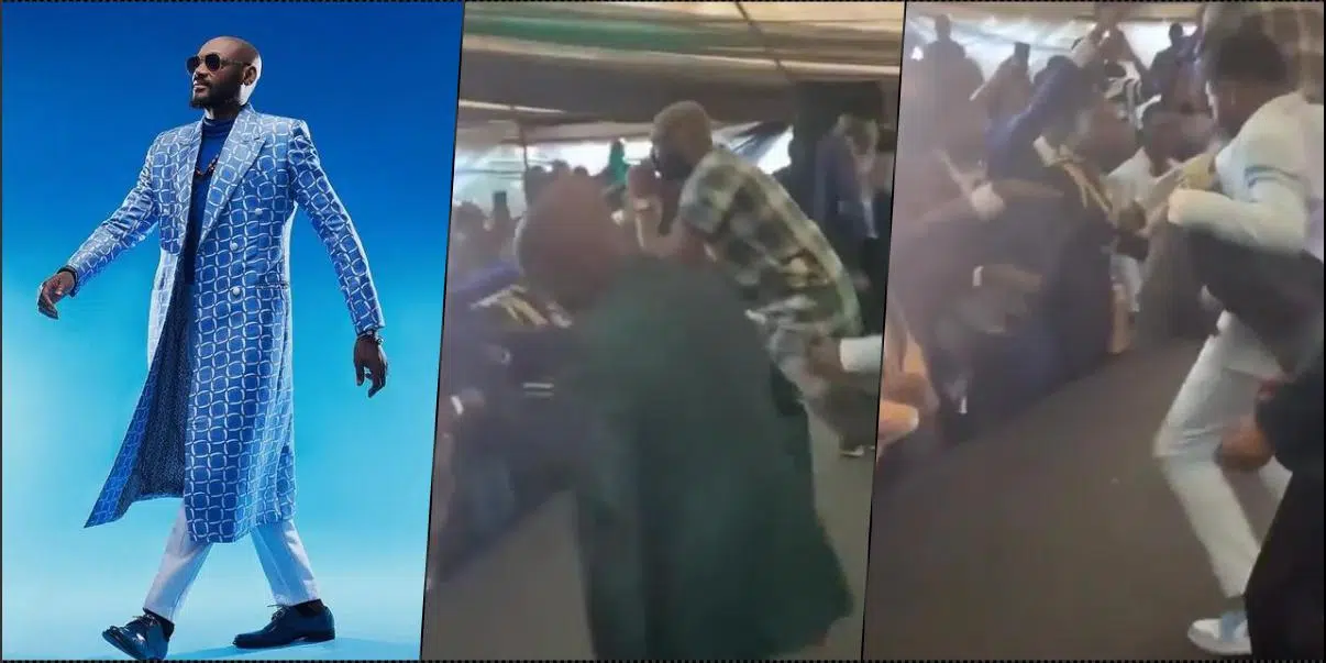 2Face Idibia makes son proud with performance at school's final year party (Video)