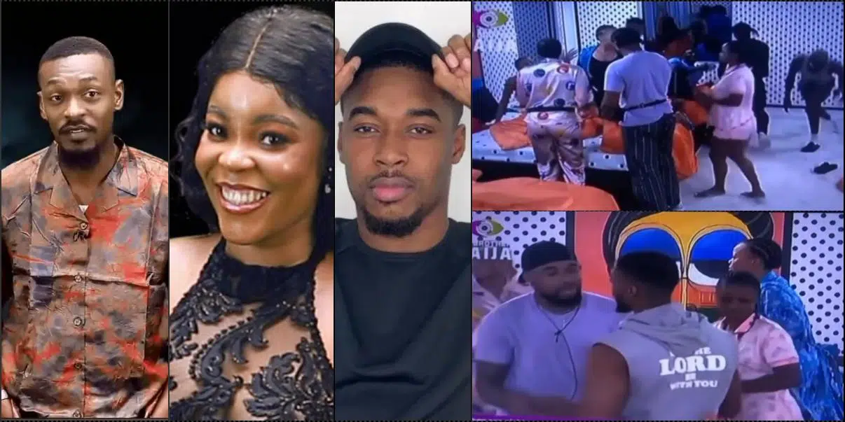 #BBNaija: Drama as Adekunle, Segun, and Chichi engage in heated argument (Video)