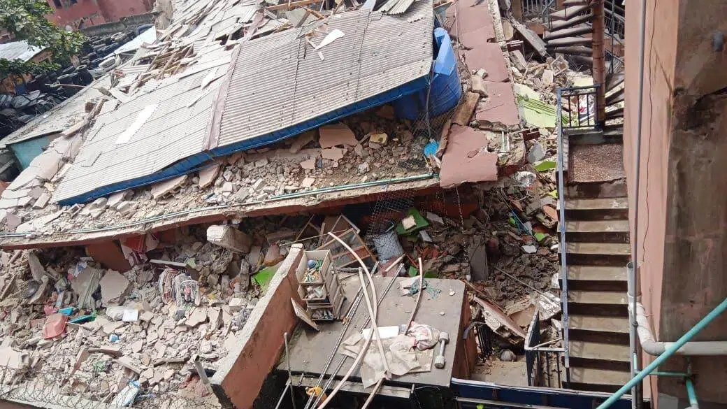 Lagos building collapses on prostitute and client during sex 