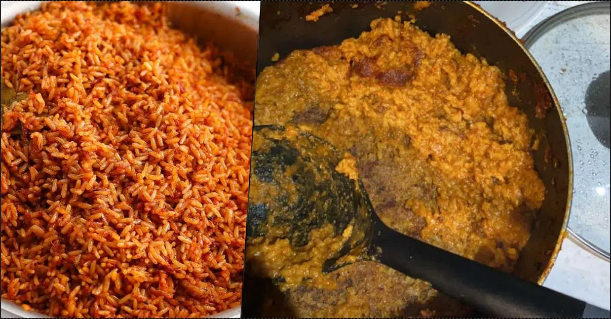 Lady flaunts result after attempting to make jollof rice