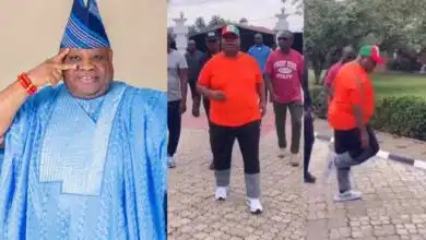 Davido's uncle, Sen. Ademola dances joyfully as he counts down to swearing-in as governor (Video)