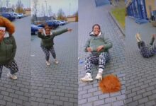 Nigerian woman dances joyfully as she and son get permanent residence permit after seven years in Germany (Video)