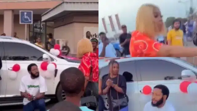 Lady ridicules man who proposed with brand new Lexus car after one month relationship (Video)