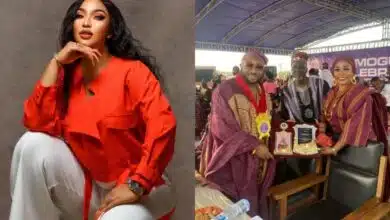 Churchill's sister drags Tonto Dikeh over "mini man" comment