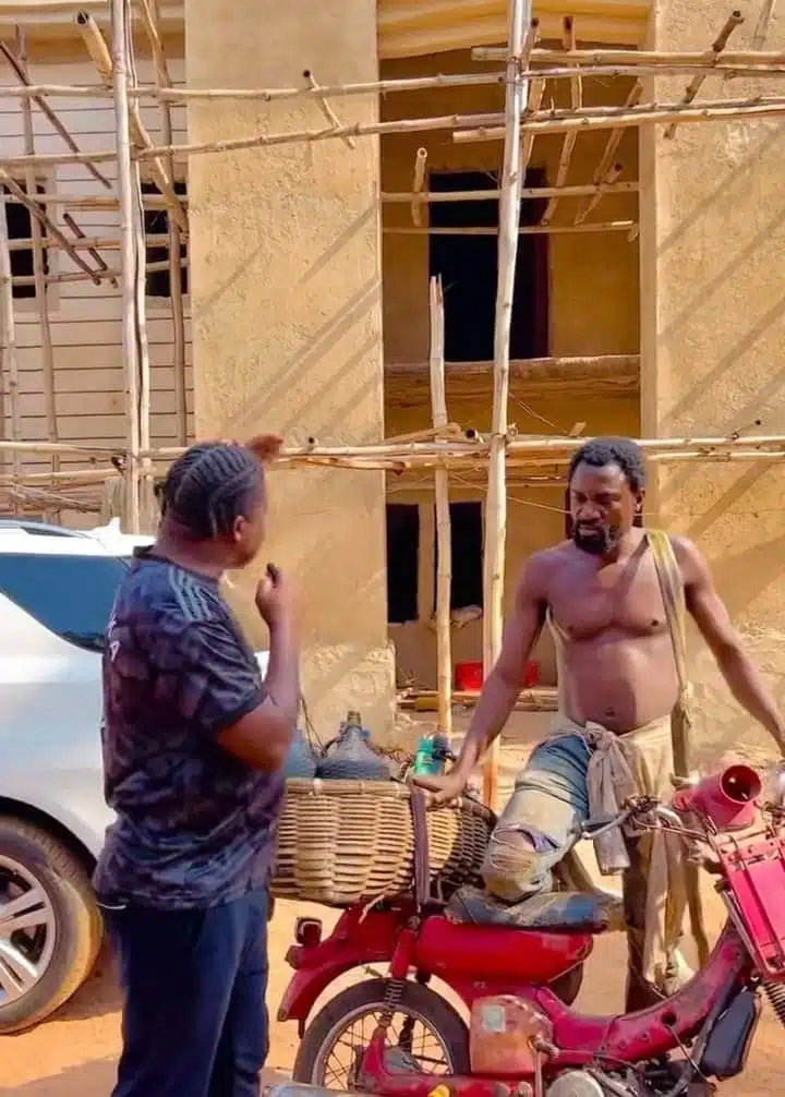 Meet palm wine tapper who owns two houses and Benz (Video)