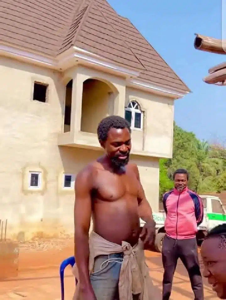 Meet palm wine tapper who owns two houses and Benz (Video)