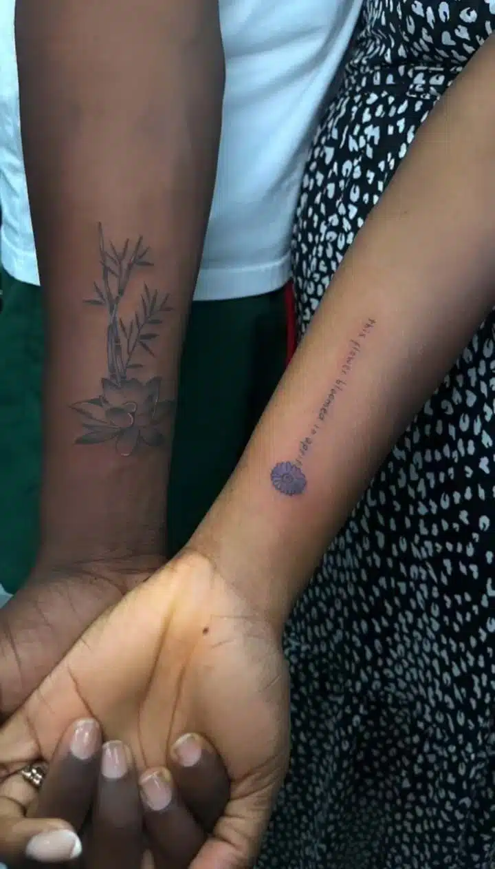 Adekunle Gold and Simi ink tattoos as they mark 4th wedding anniversary