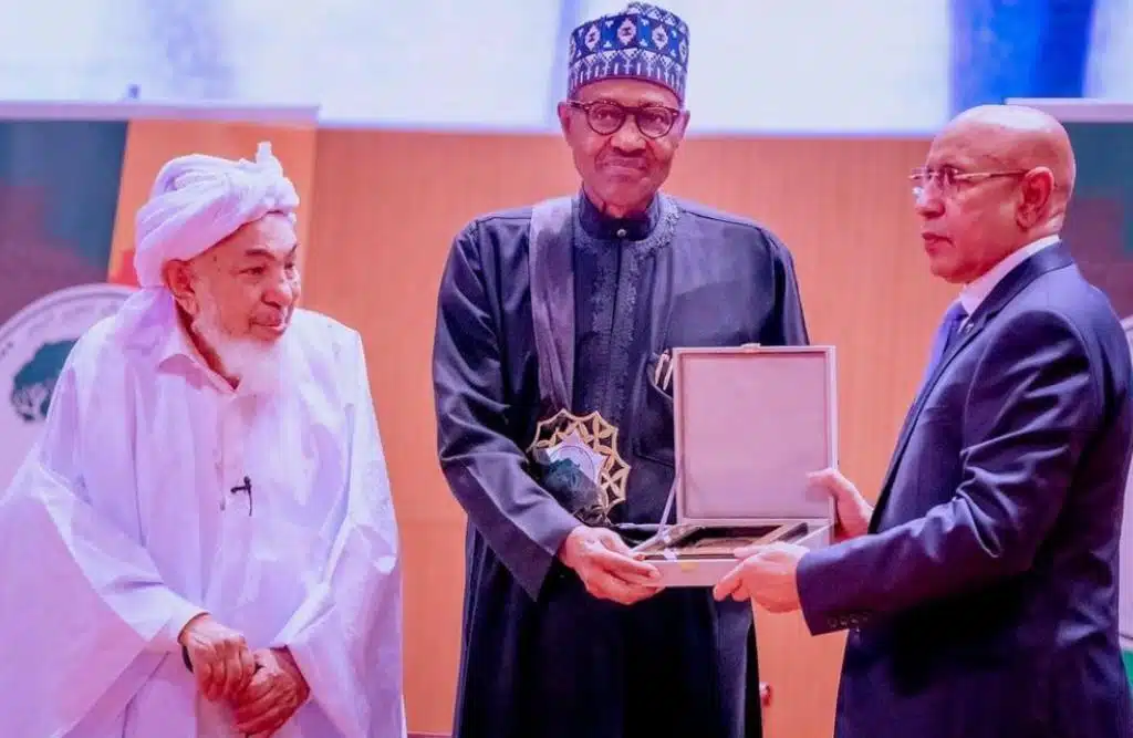 President Buhari receives award for 'Strengthening peace in Africa'