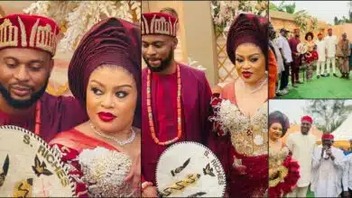 Nkiru Sylvanus' traditional wedding, husband's face unveiled (Video)