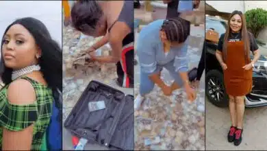 "True definition of an alpha woman" — Regina Daniels makes money rain on mother's birthday (Video)