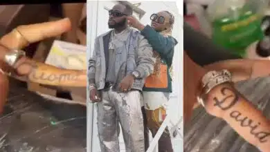 Davido Chioma tattoo names ring finger