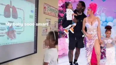 "My baby sooo smart; I don't play about her education" - Cardi B boasts of daughter, Kulture's intelligence (Video)