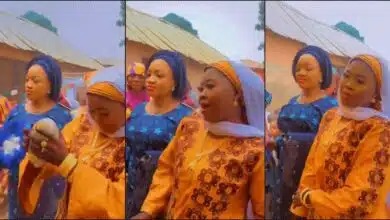 "Peace go dey this home" — Reactions as first wife joyfully welcomes husband's second wife (Video)