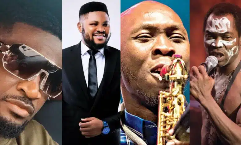 Mike Premium slams Peter Okoye for saying Seun Kuti has 'erased his father's history'; he replies