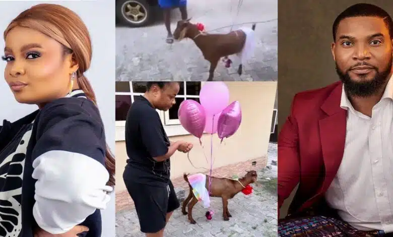 Bimbo Ademoye Kunle Remi birthday gift goat