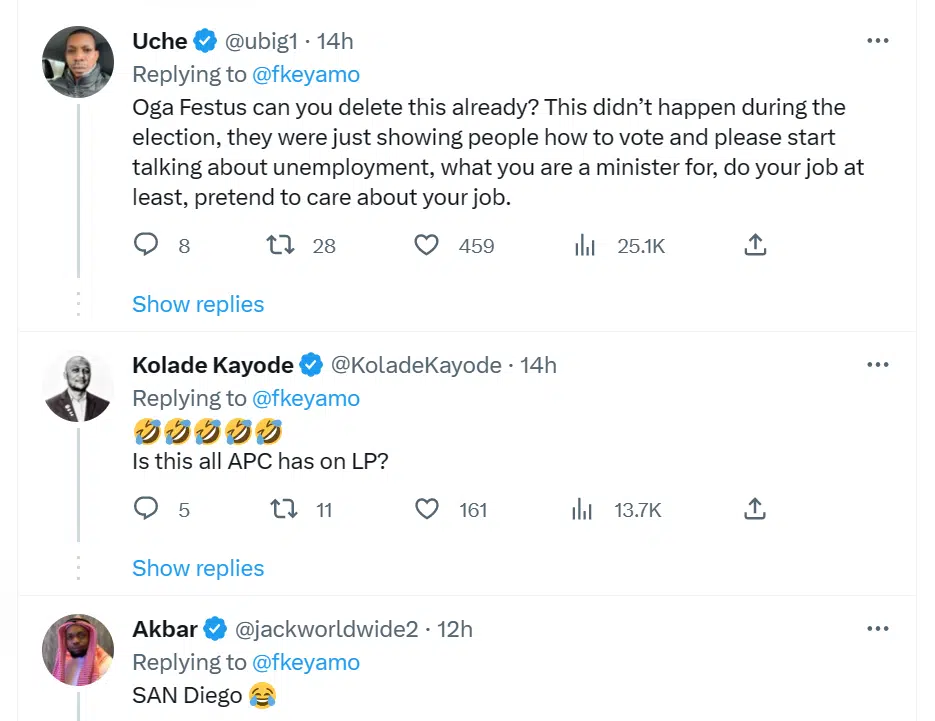 Festus Keyamo shares fake video to back his claim of Labour Party rigging