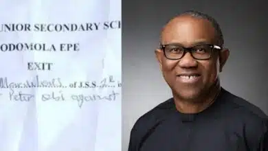 JSS 2 student sent home by Epe school as her bag carried Peter Obi sticker