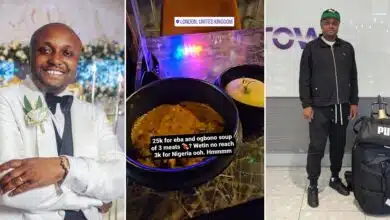 Isreal DMW cries out after spending N25k for Eba and Ogbono soup in UK