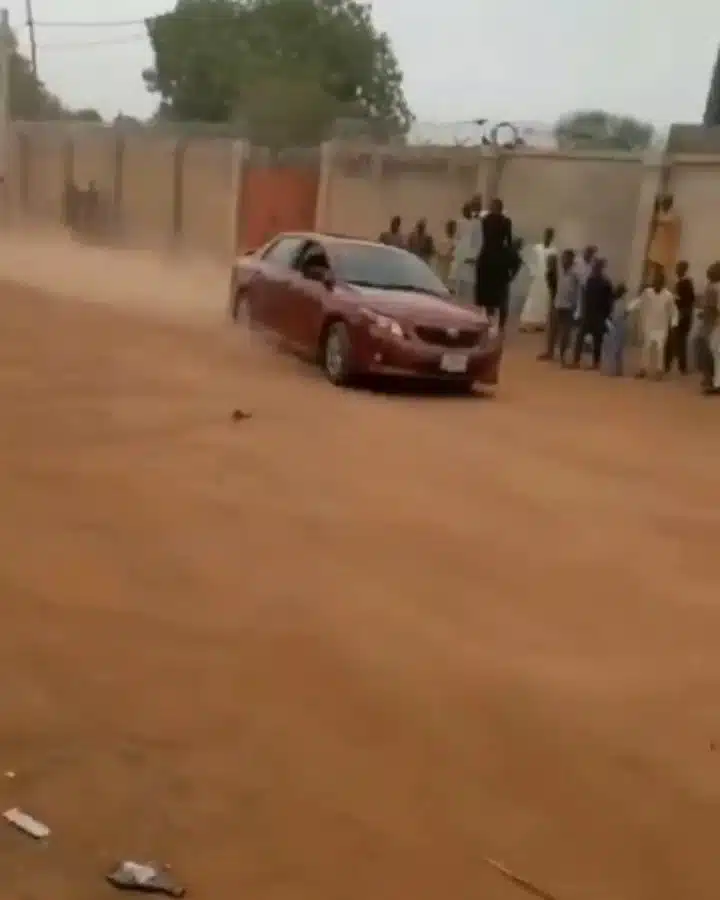 Car drifters run into pole, fence in Maiduguri (Video)