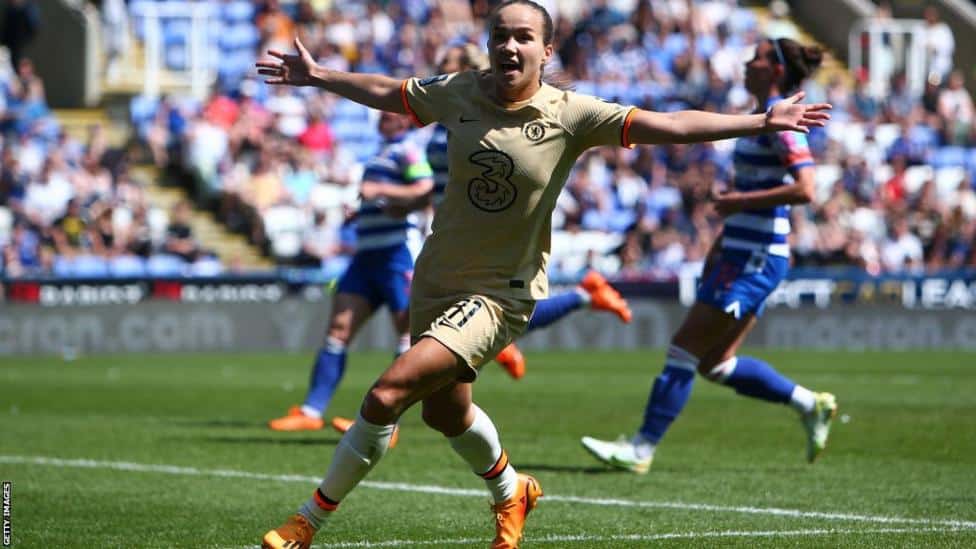 Chelsea women win fourth successive Women's Super League title after victory over Reading