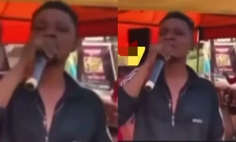 "Give me belle o" – Moment gospel singer asks Jesus to impregnate him (Video)