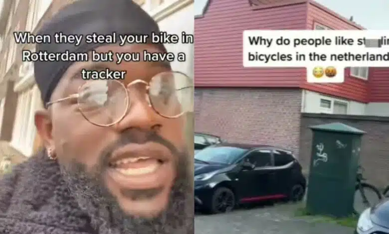 Netherlands-based Nigerian man blows hot after bicycle was stolen for second time (Video)