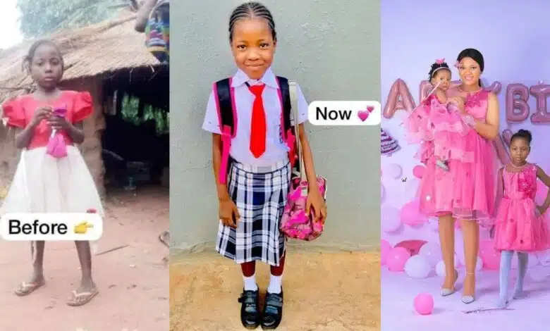 Lady shares adorable before-after transformation of house help