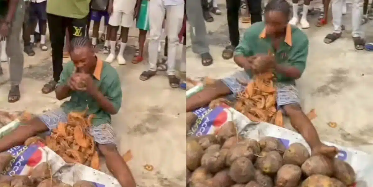 Man aims to set Guinness World Record as he uses teeth to peel over 50 coconuts (Video)