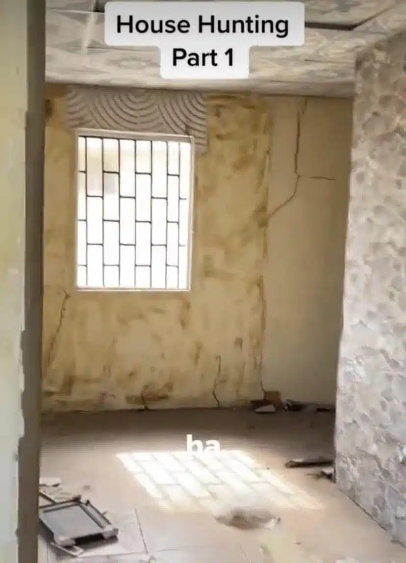 Lady shows off a N1.5m apartment an agent took her to in Lagos 