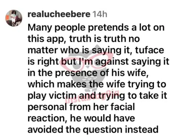 What 2Face said about men being wired to cheat is right; his wife is just trying to play victim – Uche Ebere