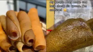 Lady concerned after buying odd-looking ponmo (Video)