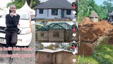 Years after working as maid, lady pulls down parents mud house, builds them an apartment