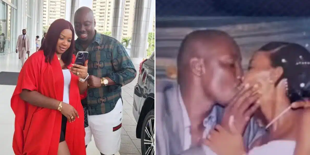 “Do you want to suck her mouth” - Fans query Obi Cubana over throwback wedding photos