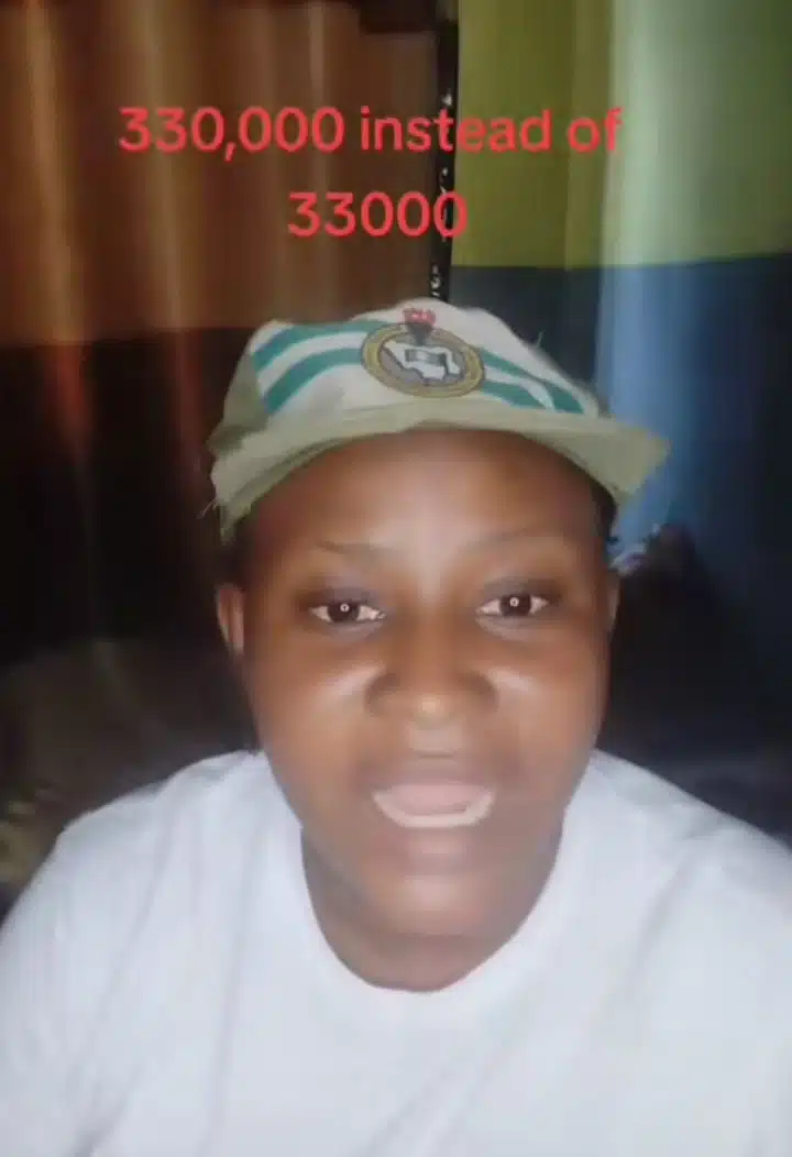 Confused Corp Member, Who Received N330,00K Allawee Instead of N33K Cries Out, Asks What To Do