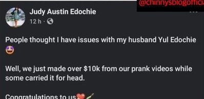 “We just made $10k on our prank videos that many carried on their heads" - Judy Austin mocks critics