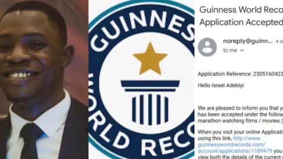 Guinness World Records approves as Nigerian man applies for longest film-watching marathon