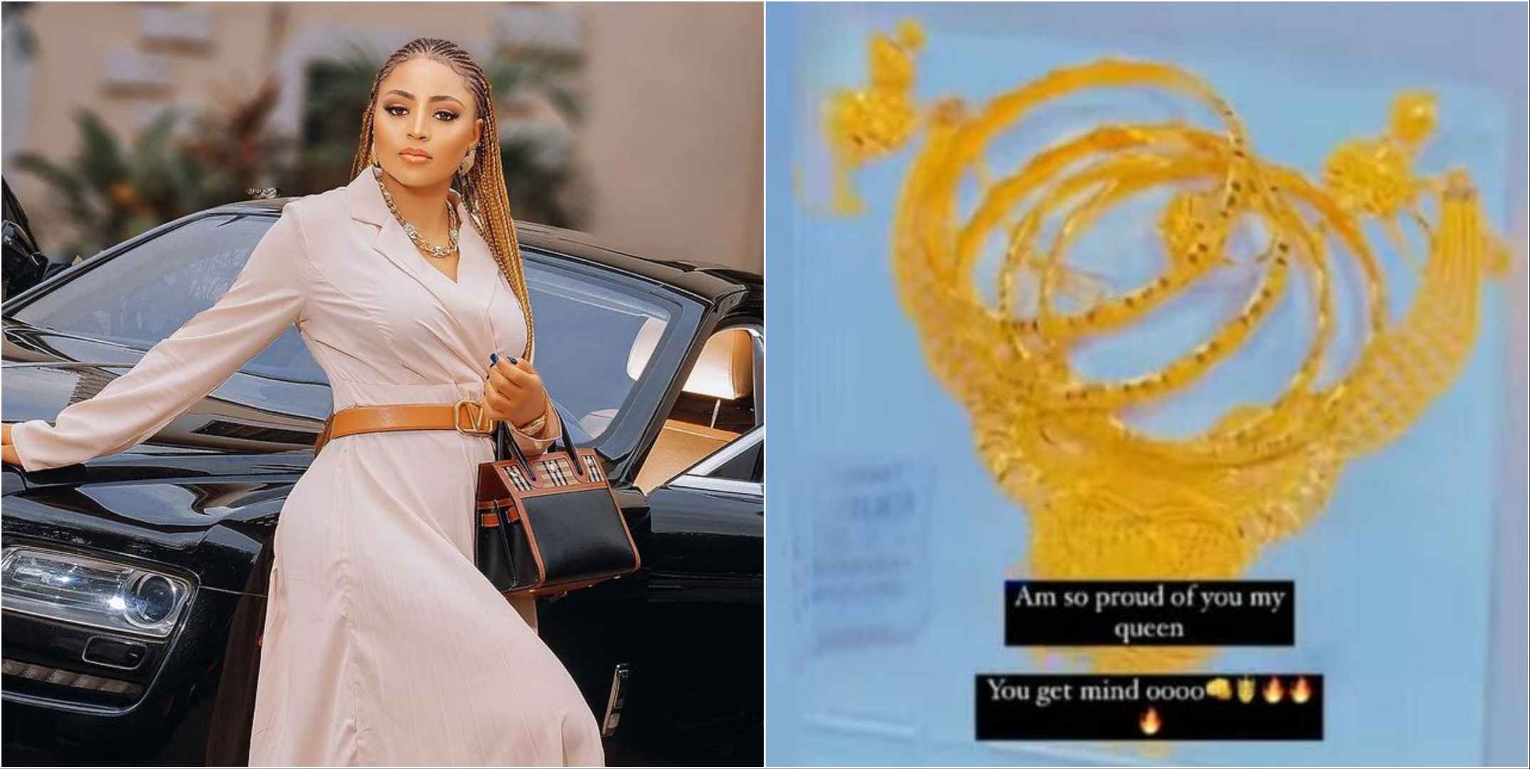 Regina Daniels Shows Off New N10 Million Gold Jewelry Video 