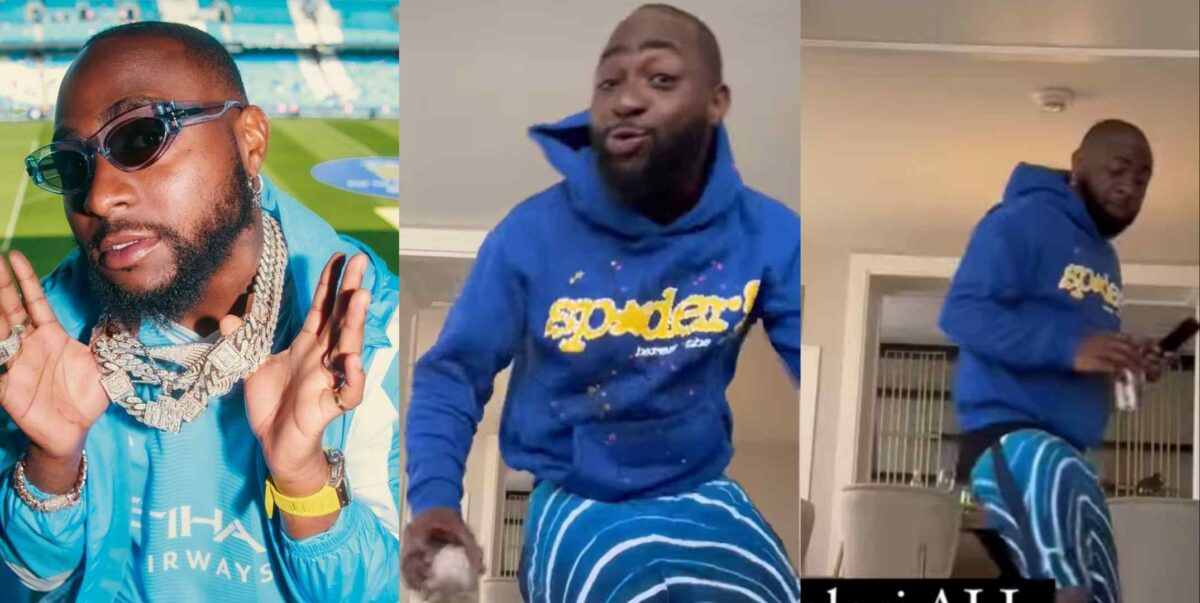 Davido films self dancing to Logos Olori's song amid online backlash