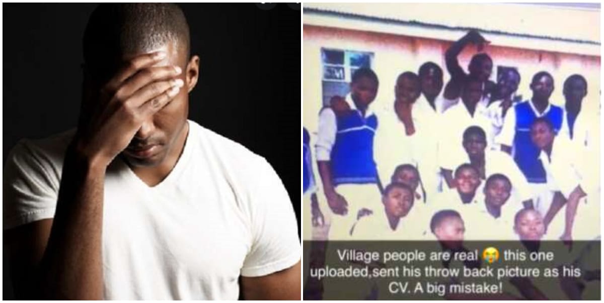 Man applying for job sends throwback secondary school picture as CV (Video)