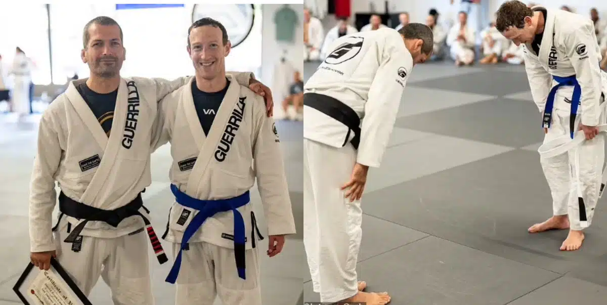 Mark Zuckerberg earns blue belt in jiu-jitsu as he continues to prepare for potential battle with Elon Musk.