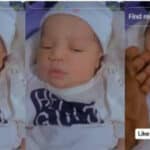 Moment Nigerian newborn baby gives dad a bombastic side-eye when he mentioned US birth (Video)