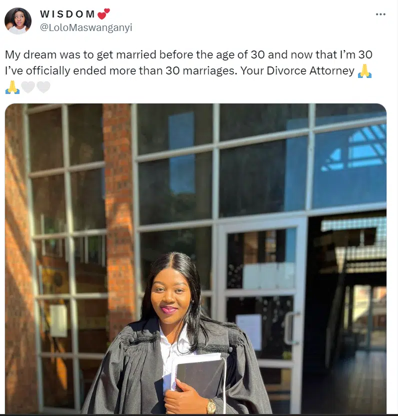 Lady celebrates ending over 30 marriages at 30