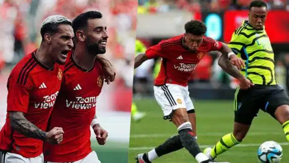 Manchester United picks up a 2-0 win over Arsenal in pre-season match