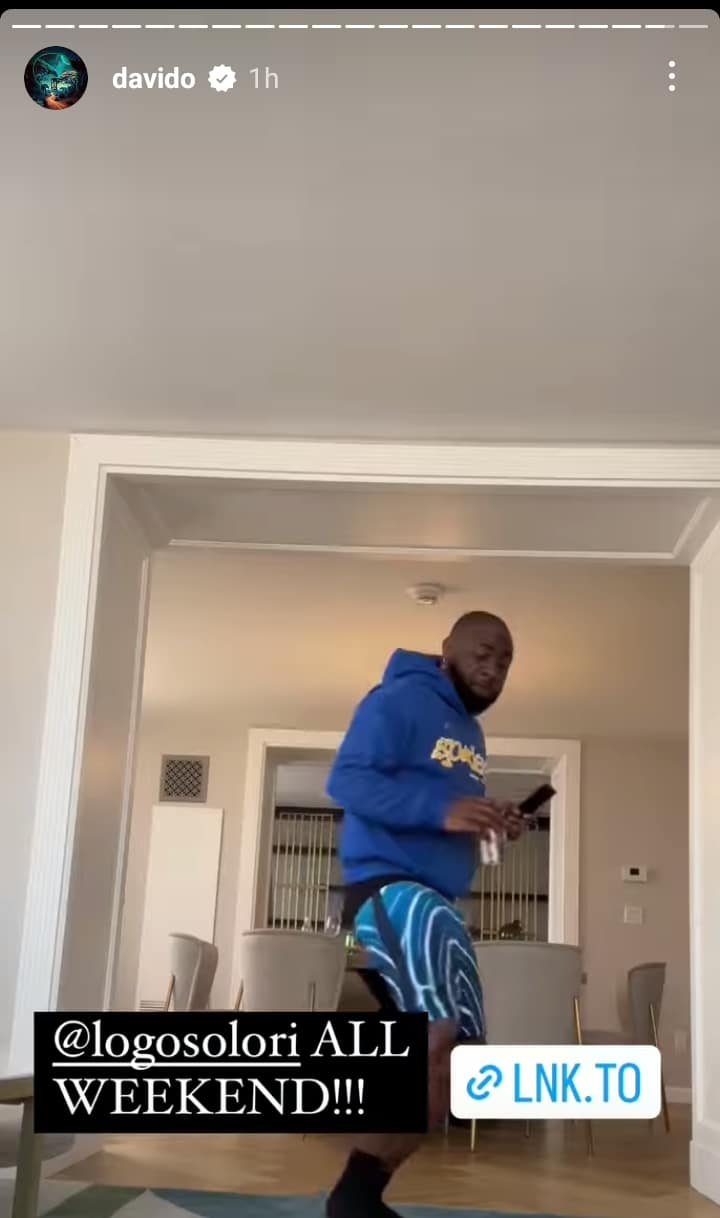 Davido films self dancing to Logos Olori's song amid online backlash