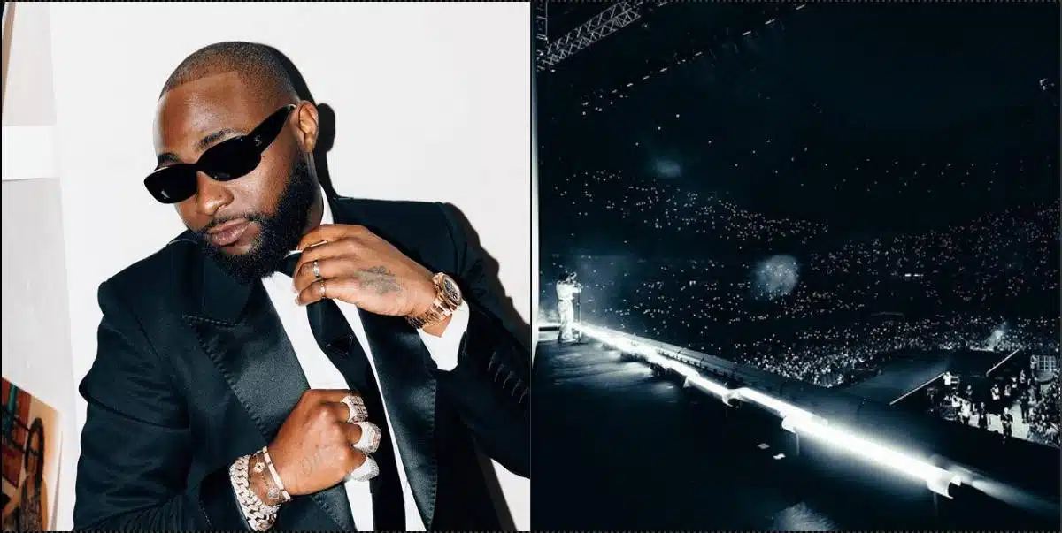 Davido replies troll who asked when he intends to sell-out a stadium like Wizkid did