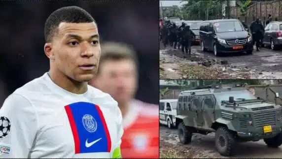 Kylian Mbappe reportedly moves around Cameroon with armored tank, heavy security