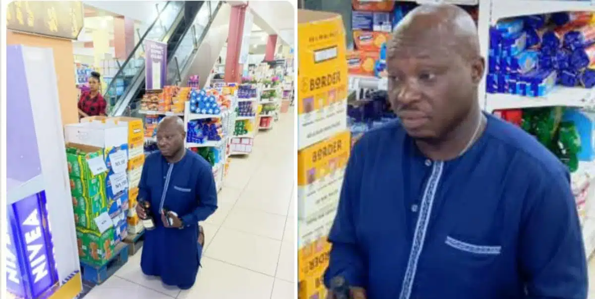 Edo 'big man' caught stealing bottle of Hennessy VSOP worth N58,000 from supermarket